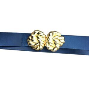 Paquette vintage buckle on black Talbots belt 42"